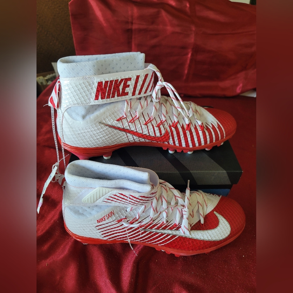 Nike Lunarbeast Elite TD Football Cleats Size 16 Red/White NikeskinNew